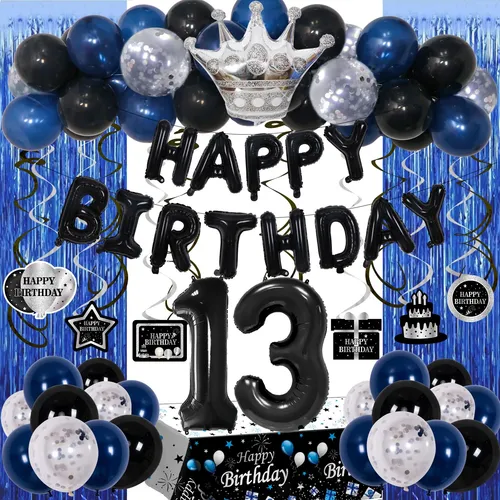 Decoraciones De Cumpleanos Numero 13 Para Ninos, 73 Unidades