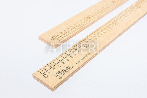 Imagen 3 de 8 de Regla De 100cm Fime De Madera Sin Lustrar Metro