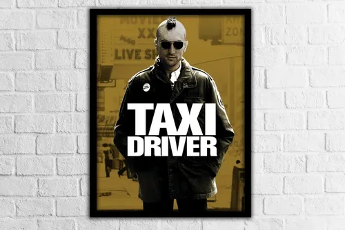 Cuadro Taxi Driver Poster Pelicula 32x42 Cm Con Vidrio