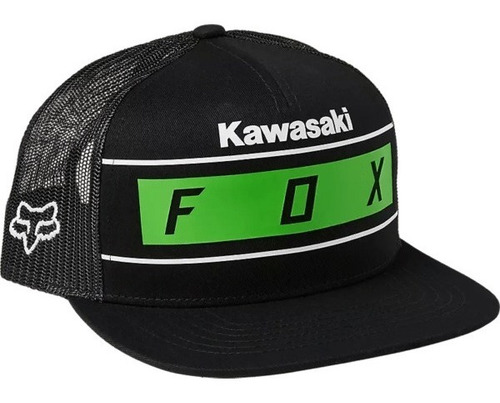 Jockey Niño Fox  Kawasaki Negro Snapback 