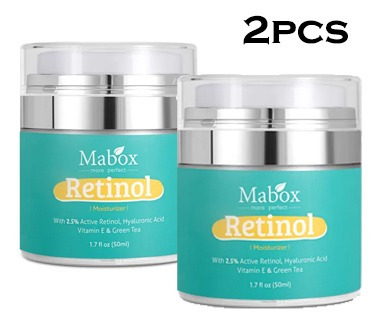2 Unidades Mabox 50 Ml Retinol 2,5% Crema De Ácido Hialuróni