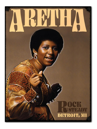 #848 - Cuadro Vintage / Aretha Jazz Música Poster No Chapa