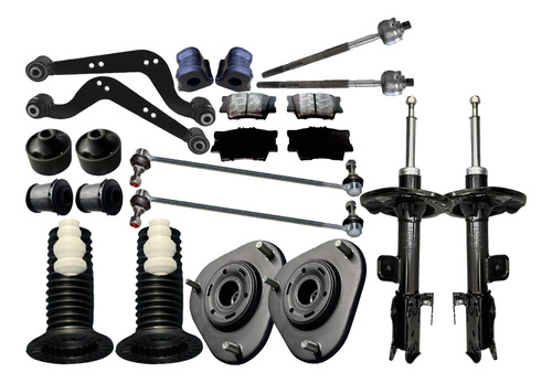 Kit Amortecedor Bieleta Buchas Braço Pastilha Rav4 06 A 13