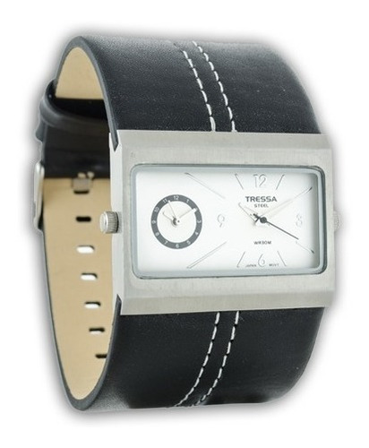 Reloj Hombre Tressa Duo Malla Cuero 41mm  Impacto Online