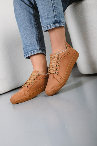 Zapatillas Mujer Cuero Urbanas Suela Goma Sneakers Dua Lipa