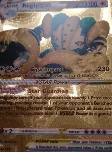 comprar Regigigas V Star Dorada Carta Pokemon Proxy\u002Frepli