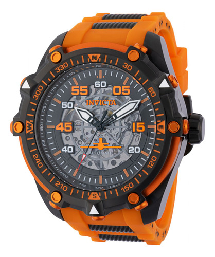 Reloj Para Hombres Invicta Aviator 44654 Naranja, Negro