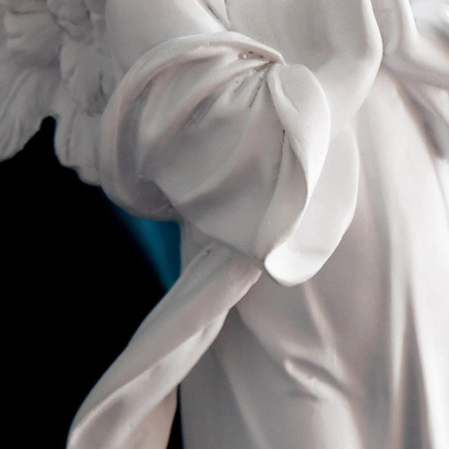 Estatueta De Anjo, Entalhadas À Mão Do Branco 1 30x15cm