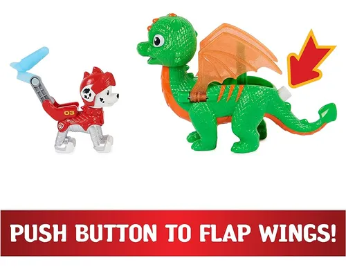 Paw Patrol, Rescue Knights Marshall Y Dragon Jade Action Fig