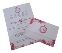 Comprar 20 Convites De Casamento + 20 Manuais Personalizados