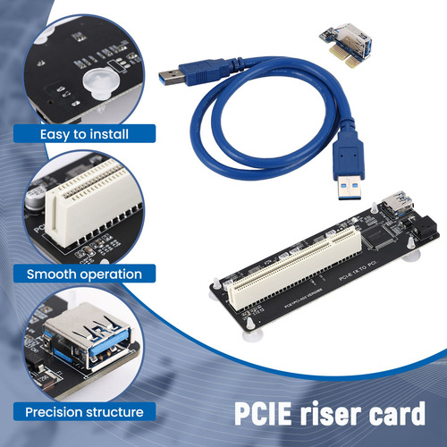 Tarjeta Pcie Pci-e Pci Express X1 A Pci Riser Tarjeta De Bus