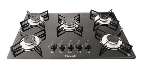 Imagem 2 de 7 de Fogao Cooktop 5 Bocas Gás Semplice Certificado Bivolt Preto