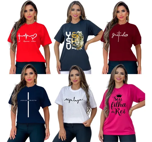 Camiseta feminina atacado mercado livre sales