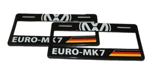 Portaplaca Vw Mk7 Decorado Deportivo 2 Piezas Universal