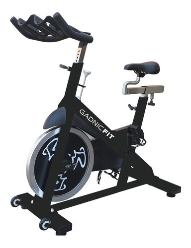 Bicicleta Spinning Gadnic Fit Sp22 Disco 25kg Profesional Color Negro