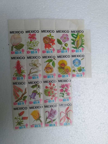 Timbres Postales Mexico 1973 74    18 Piezas