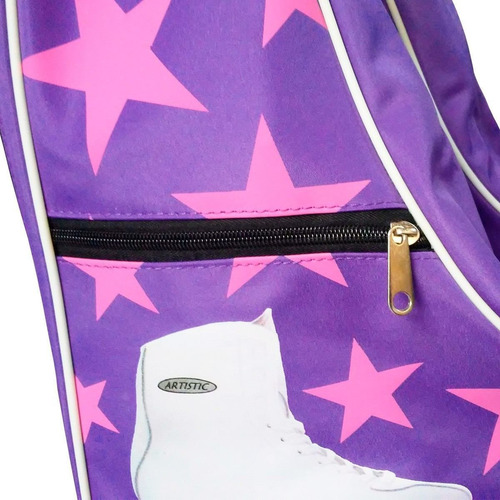 Imagen 5 de 8 de Bolso Alforja Estampado Porta Patín Artístico Doble - El Rey