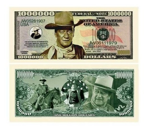 Billete De Millón De Dólares De John Wayne (paquete 9lkeo