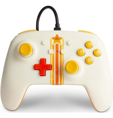 Control Alambrico Super Mario Estrella Nintendo Switch Color Amarillo