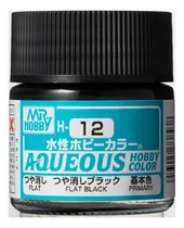 Comprar Mr Hobby Aqueous H12 Color Flat Black Negro Mate Modelismo