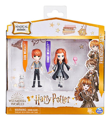 Bonecos Harry Potter Set Da Amizade Gina E Rony Weasley 2623