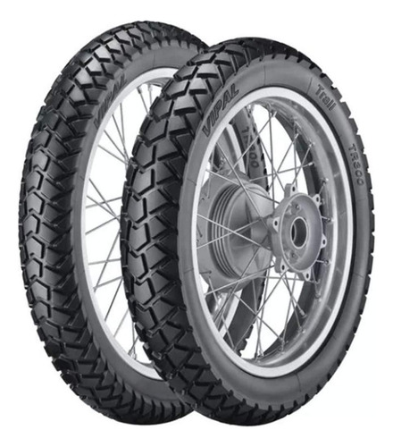 Par Pneu 120/80-18 + 90/90-21 Tr300 Vipal