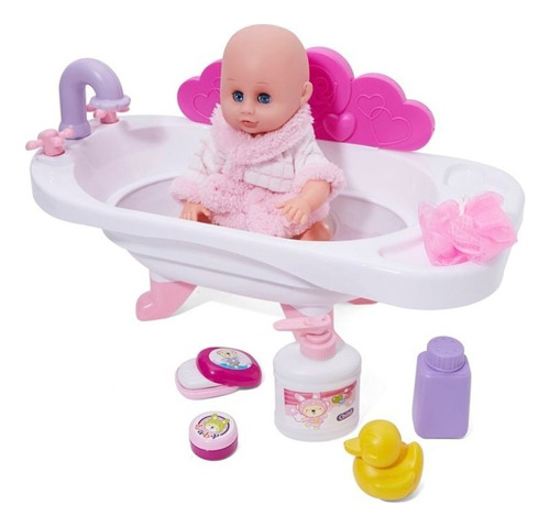 Bebé Con Salida De Baño+ Bañito + Accesorios