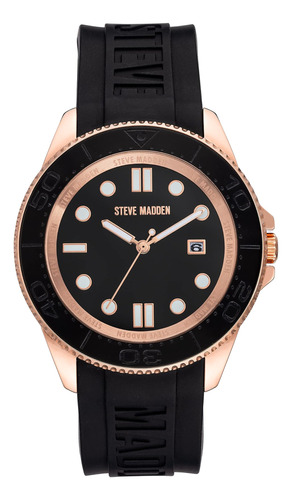 Steve Madden Reloj Unisex Con Correa De Silicona Y Función D