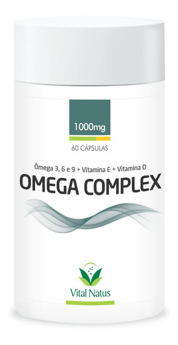 Omega 3 6 9 Vitamina E D 60 Caps Vital Natus Life Natural 