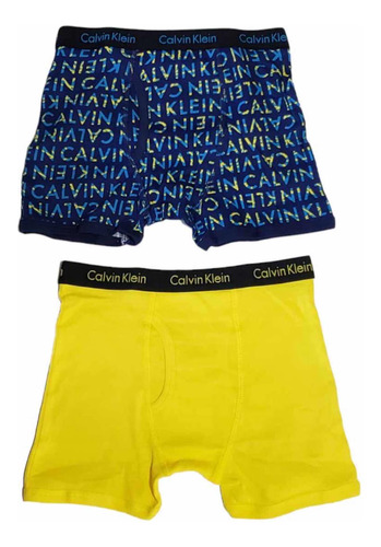 Pack 2 Piezas Boxer Briefs Calvin Klein Original Para Niños