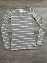 Comprar Playera Abercrombie Gris Manga Larga