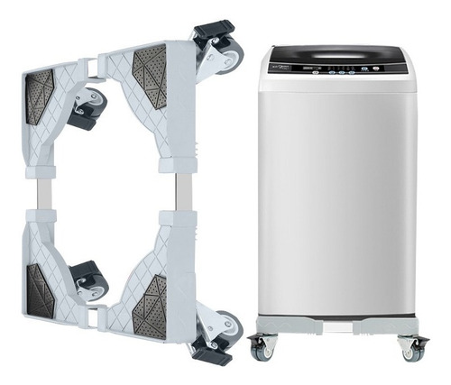 Imagen 3 de 10 de Base Soporte Nevera/lavadora Pvc+inoxidable