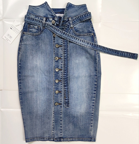 Falda Tubo En Jean Cargo New Collection Mujer Talla Xs