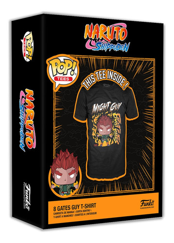 Funko Boxed Naruto Guy 8 Puertas Playera M