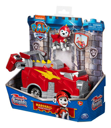 Imagen 2 de 5 de Vehículo Camión Bomberos Marshall Rescue Knights Paw Patrol