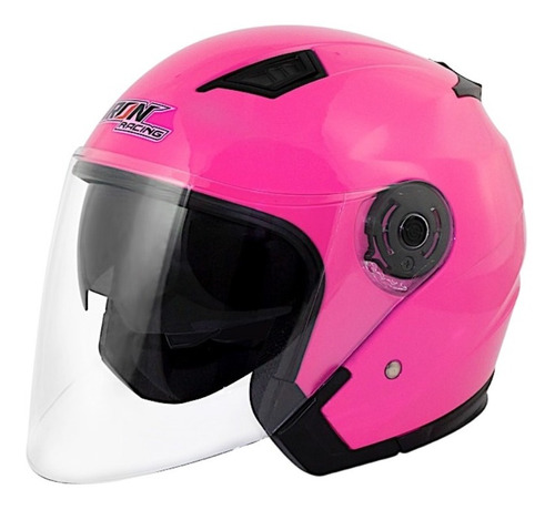 Casco Iron Racing 3/4 Talla S Modelo Europeo Color Rosa Dot