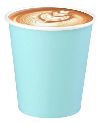 Vaso Stendy Polipapel 8 Onzas Descartable Pack X10 Unidades Color Aqua Pastel