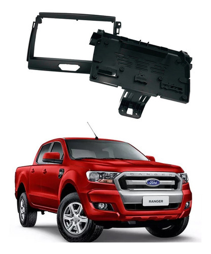 Moldura Ford Ranger 2015 Em Diante 2din 9 Preto Expex