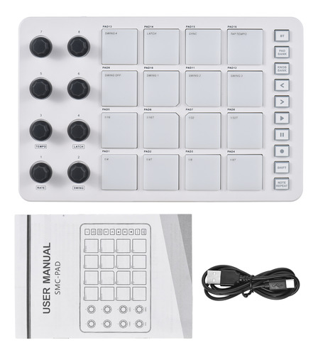 Controlador Midi Strike Pad Rgb Backlight Midi Keyboard Bt