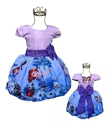 Vestido Princesa Sofia Disney Menina Infantil Luxo