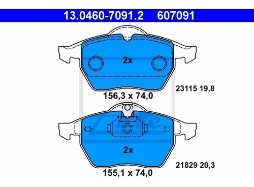 Balatas Delanteras Opel Vectra B 2.2 Dti 16v 2002 (f19) Ate