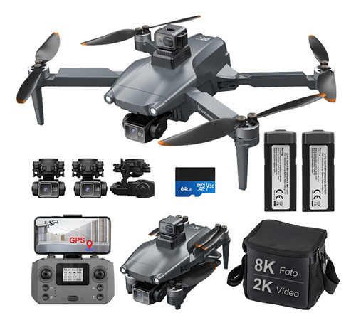 Mini drone SJRC L600 Pro Max Rc L600MAX-EVO con cámara 8K silver gray 2.4GHz 2 baterías