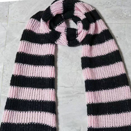 Bufanda De Cuello A Rayas Para Mujer Y Hombre, Cuello Suave,