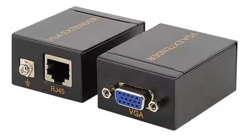 Extensor Vga Por Utp Rj45 Prolongador 60 Metros Full Hd 60hz