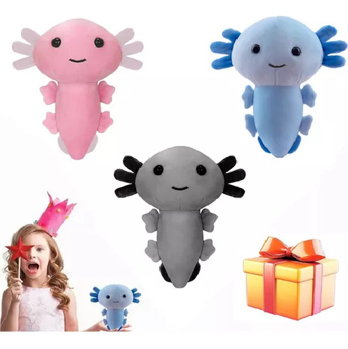 Peluche Ajolote Colores Adorable Axolotl Kawaii Varios