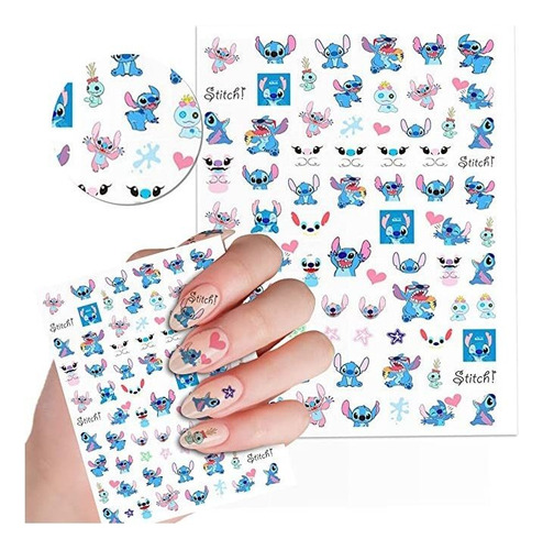 Calcoman&iacute;as Kawaii De Caricaturas Para U&ntilde;as, .