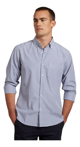 Camisa Devré Rayada Azul Marino Hombre 42d000314001