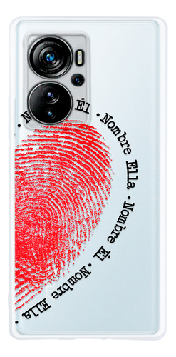 Funda Para Zte Para Parejas Corazón Con El Nombre De Él
