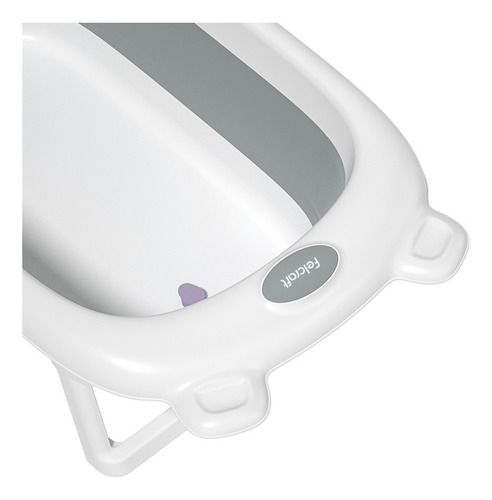 Bañera Bebe Plegable Con Tapon Indicador De Temperatura Color Gris Bali