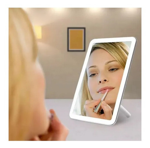 Espejo Con Luz Led Para Maquillaje Recargable + Aumento 